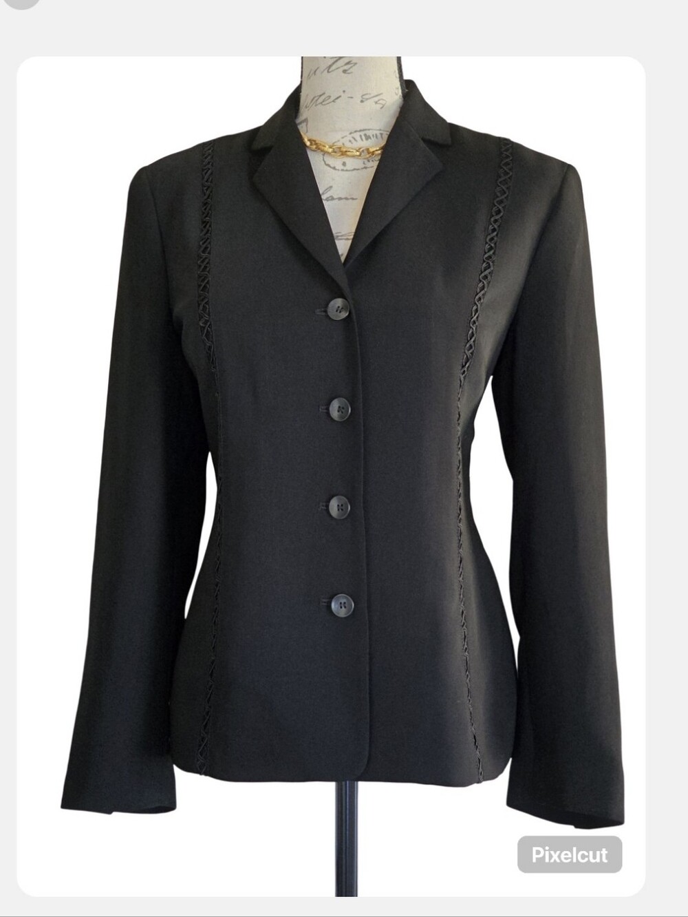 Style & Co. Embellished Black Blazer.